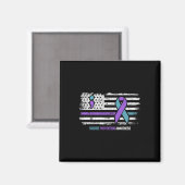 Zelfmoordpreventie Amerikaanse vlag Zelfmoordbewus Magneet (Voorkant / Achterkant)