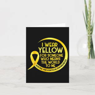 Zelfmoordpreventie Awareness Yellow Ribbon I Draag Kaart