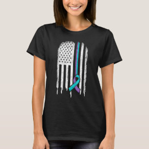 Zelfmoordpreventie Bewustmaking Amerikaanse vlag R T-shirt