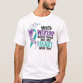 Zelfmoordpreventie Bewustmaking, Blauwgroen en Paa T-shirt