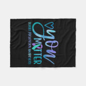 Zelfmoordpreventie Bewustmaking Blauwgroen en Paar Fleece Deken (Voorkant (Horizontaal))