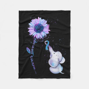 Zelfmoordpreventie Bewustmaking Blauwgroen en Paar Fleece Deken