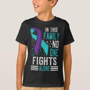 Zelfmoordpreventie Bewustmaking Blauwgroen en Paar T-shirt