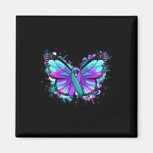 Zelfmoordpreventie Bewustmaking Blauwgroen Paars l Magneet