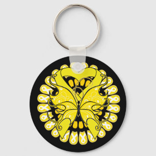 Zelfmoordpreventie Bewustmaking Cirkel van konijne Sleutelhanger