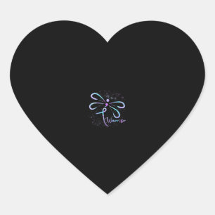 Zelfmoordpreventie Bewustmaking Dragonfly Hart Sticker
