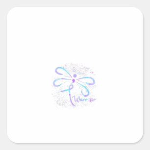 Zelfmoordpreventie Bewustmaking Dragonfly Vierkante Sticker