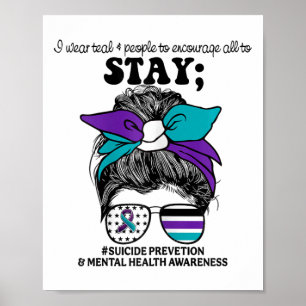 Zelfmoordpreventie Bewustmaking inzake geestelijke Poster