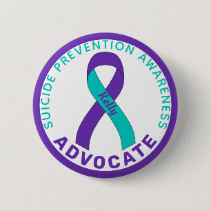 Zelfmoordpreventie Bewustmaking Lint Witte Button