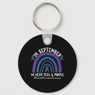 Zelfmoordpreventie Bewustmaking Ribbon Rainbo Sleutelhanger