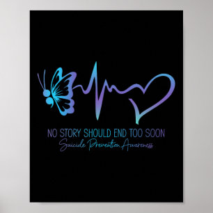 Zelfmoordpreventie Bewustmaking Semicolon Butterfl Poster