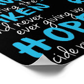 Zelfmoordpreventie Bewustmaking T-shirt Poster (Hoek)