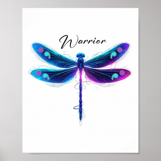 Zelfmoordpreventie Bewustmaking Warrior Dragonfly  Poster (Voorkant)