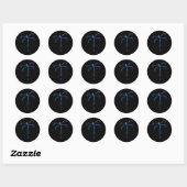 Zelfmoordpreventie Bewustmaking Warrior Dragonfly  Ronde Sticker (Vel)