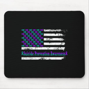 Zelfmoordpreventie Bewustzijn Amerikaanse vlag Ame Muismat