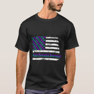 Zelfmoordpreventie Bewustzijn Amerikaanse vlag Ame T-shirt