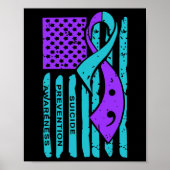 Zelfmoordpreventie bewustzijn Amerikaanse vlag Sem Poster (Voorkant)