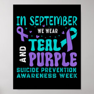 Zelfmoordpreventie bewustzijn Blauwgroen & Paa Poster