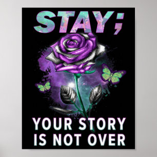 Zelfmoordpreventie Bewustzijn Blijf je verhaal nie Poster
