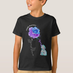Zelfmoordpreventie bewustzijn bloem Olifant T-shirt