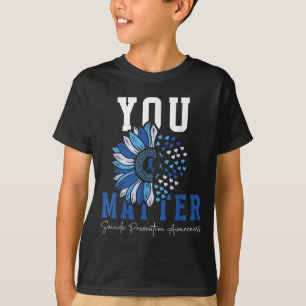 Zelfmoordpreventie bewustzijn Groen Paarse Zonnebl T-shirt