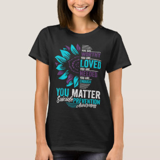 Zelfmoordpreventie bewustzijn Je bent waard Bemind T-shirt