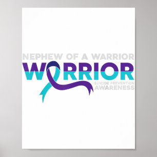 Zelfmoordpreventie bewustzijn Neef van een krijger Poster
