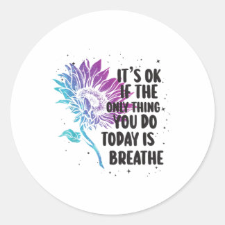 Zelfmoordpreventie bewustzijn Paars En Turkoois  Ronde Sticker