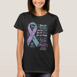 Zelfmoordpreventie Bewustzijn Positieve ondersteun T-shirt