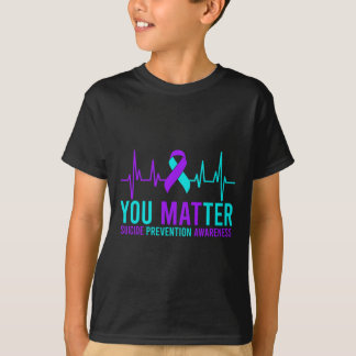 Zelfmoordpreventie Bewustzijn Uw lint Hartslag T-shirt