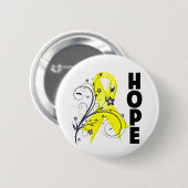 Zelfmoordpreventie Floral Hope Ribbon Ronde Button 5,7 Cm (Voorkant /achterkant)