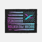 Zelfmoordpreventie is bewustmakingspreventie fleece deken (Voorkant (Horizontaal))