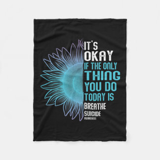 Zelfmoordpreventie Paarse en Blauwgroen bewustword Fleece Deken