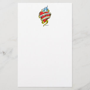 Zelfmoordpreventie Tattoo hart Briefpapier
