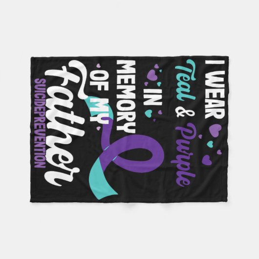 Zelfmoordpreventie ter nagedachtenis aan vader fleece deken (Voorkant (Horizontaal))