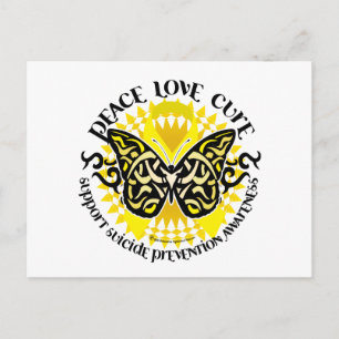 Zelfmoordpreventie Tribale vlinder Briefkaart