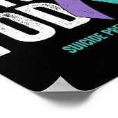 Zelfmoordpreventie - vandaag de dag niet Paars Poster (Hoek)