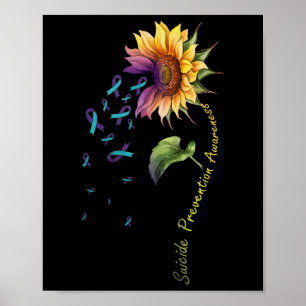 Zelfmoordpreventie Zonnebloem Poster