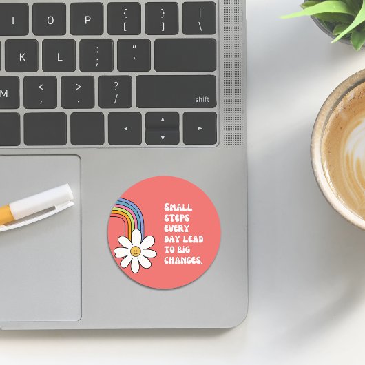 Zelfmotivatie Sticker met Daisy & Rainbow