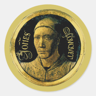 Zelfportret 1450 Jean Fouquet medaillon Ronde Sticker