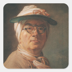 Zelfportret, 1775 vierkante sticker