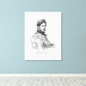 Zelfportret 2 canvas afdruk (Insitu (Houten vloer))