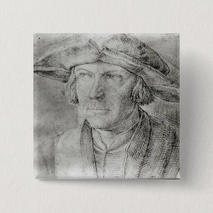 Zelfportret 6 vierkante button 5,1 cm