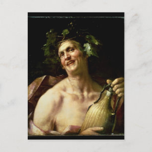 Zelfportret als Bacchus Briefkaart