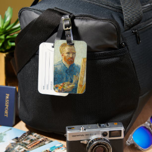 Zelfportret als schilder door Vincent Van Gogh Bagagelabel