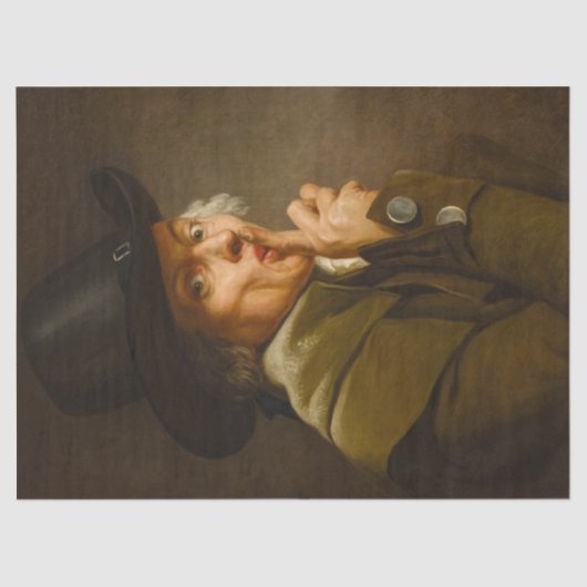Zelfportret, De stilte van Joseph Ducreux Tissuepapier (Voorkant)