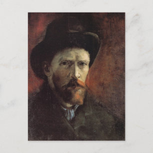 Zelfportret, donker Pet, Van Gogh Fine Art Briefkaart