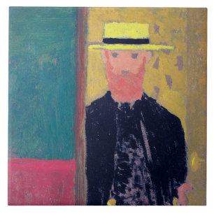 Zelfportret (gebakken Man), Edouard Vuillard Tegeltje