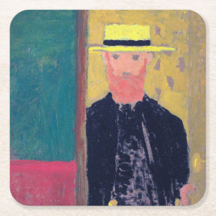 Zelfportret (gebakken Man) Edouard Vuillard Vierkante Kartonnen Onderzetter