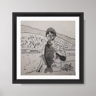 Zelfportret geschilderd door Mark Elsen Canvas Afdruk